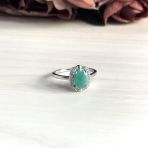 Серебряное кольцо Tiva с натуральным изумрудом 1.483ct, вес изделия 2,61 гр (1982488) 18 размер