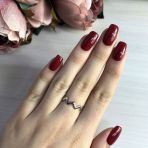 Серебряное кольцо Tiva с без камней, вес изделия 1,58 гр (2029564) adjustable размер