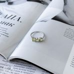 Серебряное кольцо Tiva с хризолітом 1.77ct, вес изделия 2,21 гр (2157298) 17 размер