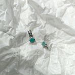 Серебряные серьги Tiva с натуральным изумрудом 1.25ct (2162025) 