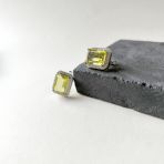 Серебряные серьги Tiva с Натуральным зеленим кварцем 15.548ct, фианитами (2162278) 