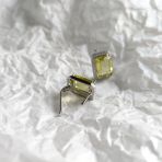 Серебряные серьги Tiva с Натуральным зеленим кварцем 15.548ct, фианитами (2162278) 