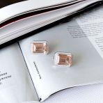 Серебряные серьги Tiva с морганитом nano 14.193ct, фианитами (2162490) 