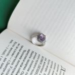 Серебряное кольцо Tiva с натуральным аметистом 2.987ct, вес изделия 3,52 гр (2163213) 18 размер