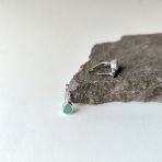 Серебряные серьги Tiva с натуральным изумрудом 2.206ct, фианитами (2163589)