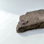 Серебряное кольцо Tiva с натуральным аметистом 1.25ct, вес изделия 1,53 гр (2163725) 17 размер