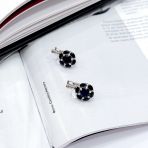 Серебряные серьги Tiva с натуральным сапфиром 3.742ct (2164944) 