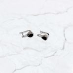 Серебряные серьги Tiva с натуральным сапфиром 2.9ct, фианитами (2164982) 