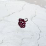 Серебряное кольцо Tiva с натуральным рубином 5.075ct, фианитами, вес изделия 4,91 гр (2165194) 18 размер