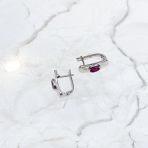 Серебряные серьги Tiva с натуральным рубином 1.163ct (2165279) 