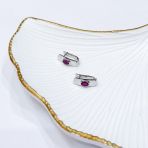 Серебряные серьги Tiva с натуральным рубином 1.163ct (2165279) 