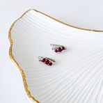 Серебряные серьги Tiva с натуральным рубином 1.483ct (2165392) 