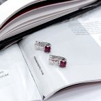 Серебряные серьги Tiva с натуральным рубином 1.76ct (2165606) 