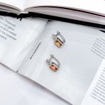 Серебряные серьги Tiva с Натуральным золотим кварцем 3.45ct (2165835) 