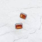 Серебряные серьги Tiva с Натуральным золотим кварцем 18.54ct, фианитами (2165897) 