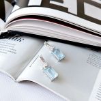 Серебряные серьги Tiva с натуральным топазом 18.773ct (2165989) 