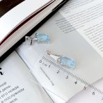 Серебряные серьги Tiva с натуральным топазом 18.773ct (2165989) 