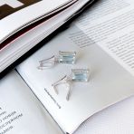 Серебряные серьги Tiva с натуральным топазом 18.773ct (2165989) 