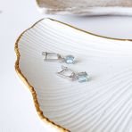 Серебряные серьги Tiva с натуральным топазом 3.29ct (2166047) 