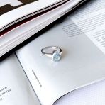 Серебряное кольцо Tiva с натуральным топазом 2.2ct, вес изделия 2,98 гр (2166177) 18 размер