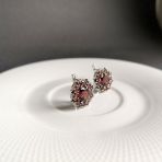 Серебряные серьги Tiva с натуральным гранатом 8.701ct (2166306) 