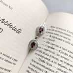 Серебряные серьги Tiva с натуральным гранатом 3.398ct (2166405)