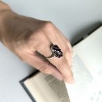 Серебряное кольцо Tiva с натуральным гранатом 3.863ct, вес изделия 4,75 гр (2166474) 17 размер