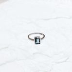 Серебряное кольцо Tiva с топазом Лондон Блю 1.41ct, вес изделия 2,69 гр (2166894) 17.5 размер