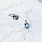 Серебряные серьги Tiva с топазом Лондон Блю 6.013ct (2166924) 