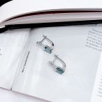 Серебряные серьги Tiva с топазом Лондон Блю 2.82ct (2166962) 