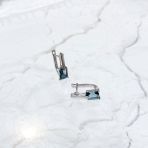 Серебряные серьги Tiva с топазом Лондон Блю 2.82ct (2166962) 