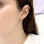 Серебряные серьги Tiva с топазом Лондон Блю 1.45ct (2167525) 