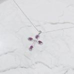 Серебряное колье Tiva с натуральным рубином 1.329ct, вес изделия 3,89 гр (2167624) 450500 размер