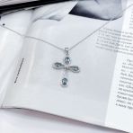 Серебряное колье Tiva с топазом Лондон Блю 0.629ct, вес изделия 3,75 гр (2167648) 450500 размер