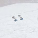 Серебряные серьги Tiva с натуральным топазом 1.1ct (2168669) 