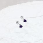 Серебряные серьги Tiva с натуральным аметистом 0.83ct (2168676) 