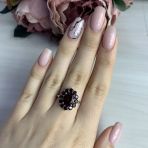 Серебряное кольцо Tiva с натуральным гранатом 4.713ct, вес изделия 3,78 гр (1987575) 18 размер