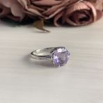 Серебряное кольцо Tiva с натуральным аметистом 3.422ct, вес изделия 3,79 гр (1141069) 17 размер