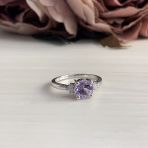 Серебряное кольцо Tiva с натуральным аметистом 1.211ct, вес изделия 2,87 гр (1634523) 17.5 размер