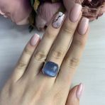 Серебряное кольцо Tiva с кошачьим глазом 10.24ct, вес изделия 4,69 гр (1975282) 18 размер