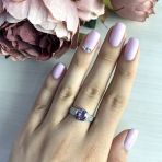 Серебряное кольцо Tiva с натуральным аметистом 1.917ct, вес изделия 3,49 гр (1983720) 18 размер