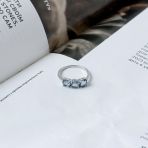 Серебряное кольцо Tiva с топазом Лондон Блю 1.492ct, вес изделия 2,16 гр (1988473) 18 размер