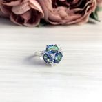 Серебряное кольцо Tiva с мистик топазом 3.97ct, вес изделия 2,93 гр (1990254) 18 размер