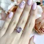 Серебряное кольцо Tiva с натуральным аметистом 2.188ct, вес изделия 3,32 гр (1996287) 18 размер