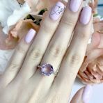 Серебряное кольцо Tiva с натуральным аметистом 3.03ct, вес изделия 4,31 гр (1996331) 18 размер