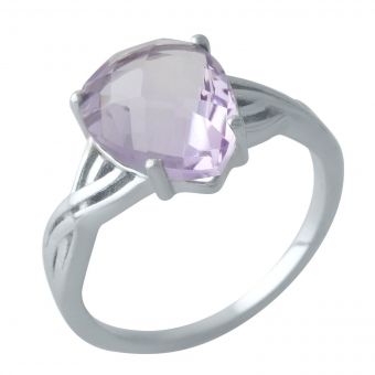 Серебряное кольцо Tiva с натуральным аметистом 2.925ct, вес изделия 3,04 гр (2007449) 18 размер