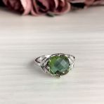 Серебряное кольцо Tiva с Султанит султанитом 3.87ct, вес изделия 4,37 гр (2007494) 18.5 размер