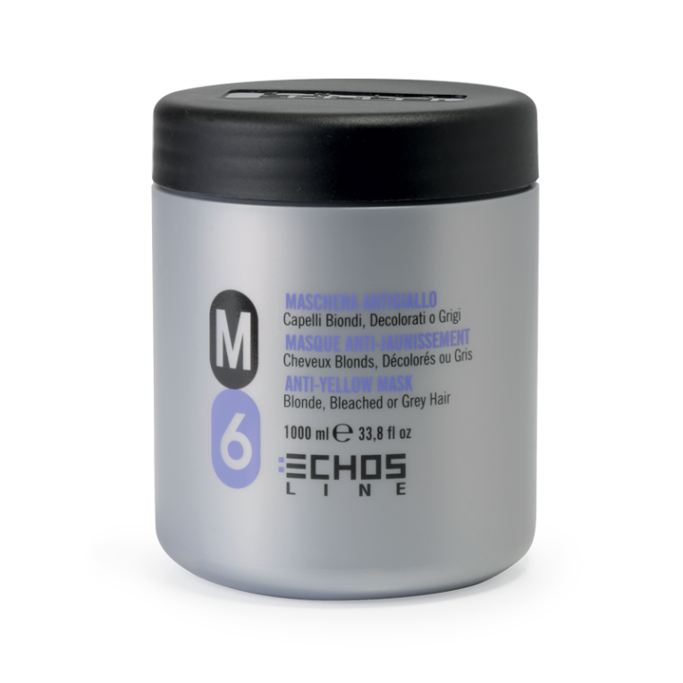 Echosline Маска М6 анти-жовтий ефект для білявого та сідого волосся 1000 мл.