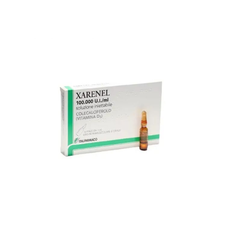 Вітамін D3 Italfarmaco Xarenel 100000ME розчин для ін'єкцій, 6 ампул по 1 мл