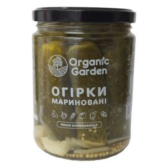 Огірки мариновані Organic Garden, 500г